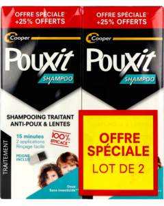 Pouxit Shampooing Antipoux Lentes 250ml 25% Offert X2
