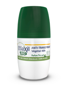 Etiaxil anti-transpirant Végétal 48h certifié BIO parfum thé vert
