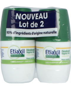 Etiaxil Deodorant Vegetal 24h Roll On 50ml X2
