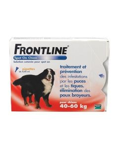 Frontline Spot-on Antiparasitaire Chiens de 40 à 60kg 6 Pipettes