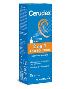 Novodex Cerudex 2en1 Anti Bouchon Spray 15ml 