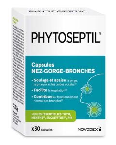 Novodex Phytoseptil Capsules Nez Gorge Bronches 30 comprimés