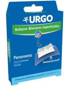 Urgo Pansements Brûlures  Waterproof Tulle Lipidocolloïde Grand Format x4