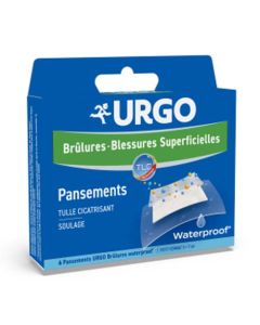 Urgo Pansements Brûlures Waterproof Tulle Lipidocolloïde Petit Format x6