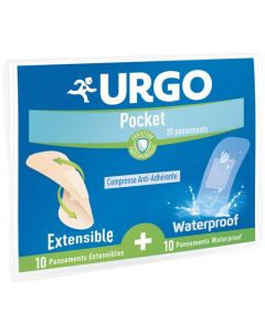 Urgo Pocket Pansements Extensibles Pansements Waterproof 20 Pansements 