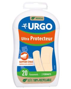 Urgo Pansements Ultra Protecteur Compresse Antiadhérente 2 Formats 20 Pansements
