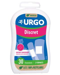 Urgo Pansements Discret Transparent et Ultrafin  2 Formats 30 Pansements