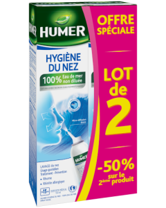 Humer Hygiène du Nez Adulte Lot de 1+2ème à -50% 2x150ml