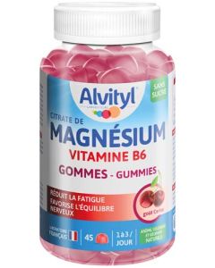 Alvityl Gommes Magnésium Goût Cerise 45 gummies