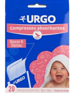 Urgo Compresse Famille et Nourrisson 7cm5X7cm5 x20