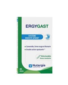 Nutergia Ergygast Système Digestif Apaisé 20 Sticks