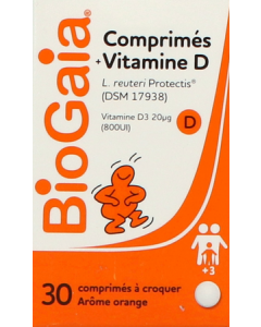 Biogaia Vitamine D Orange Comprimé A Croquer x30