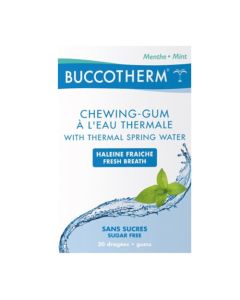 Buccotherm Chewing Gum à l'Eau Thermale Sans Sucres Goût Menthe Fraîche 20 Dragées