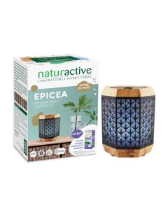 Naturactive Epicéa Diffuseur d' Huiles Essentielles Offre Spéciale Huile Essentielle Bio Eucalyptus Radié 10 ml Offerte