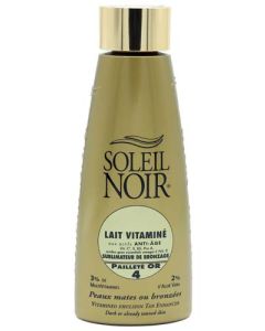 Soleil Noir Lait Vitaminé Spf4 Pailleté Or 150ml