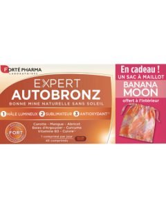 Forte Pharma Solaire Expert Autobronz 45 Comprime + 1 Sac A Maillot Banana Moon