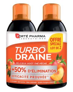 Forté Pharma Turbodraine ThéPêche x2