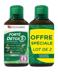 Forté Pharma Forté Détox 5 Organes Lot De 2 X 500 Ml
