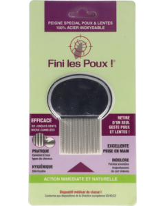 Fini Les Poux Peigne Acier Dents Micro Cannelees