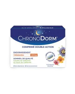Chronodorm Mélatonine Double Action 1,9 mg Boîte de 15 comprimés