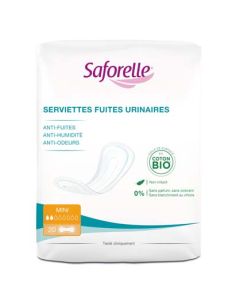 Saforelle Serviettes Hygiéniques Fuite Urinaire Mini Boîte de 20
