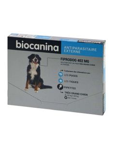 Biocanina Antiparasitaire Externe Fiprodog Très Grand Chien 402mg 3 pipettes
