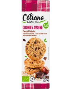Céliane Cookies Avoine Chocolat Noisettes Bio Sans Gluten 120g