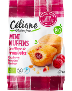 Céliane Mini Muffins Coeur Framboise Bio Sans Gluten 200g