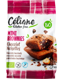 Céliane Mini Brownies Chocolat Noisette Bio Sans Gluten 170g