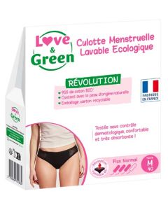 Love & Green Culotte Menstruelle Lavable Écologique Taille M Flux Normal