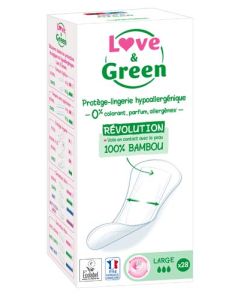 Love & Green Protège-Slips Hypoallergéniques Large x 28