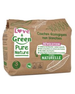 Love & Green Pure Nature Couches Écologiques Non Blanchies T3 x 42 