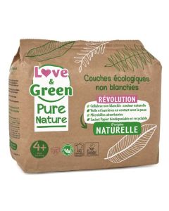 Love & Green Pure Nature Couches Écologiques Non Blanchies T4+ x 35