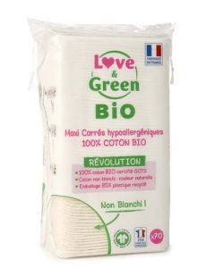 Love & Green Bio Cotons Maxi Carrés x70