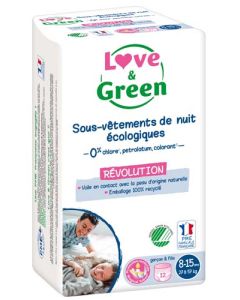 Love & Green Sous-Vêtements Nuit Écologiques x 12 Taille L