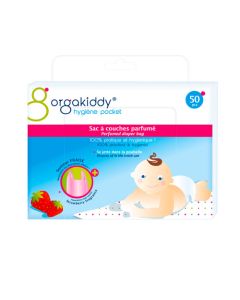 Orgakiddy Sac à Couches Parfum Fraise x50