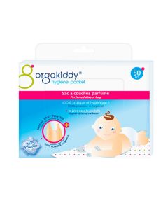 Orgakiddy Sac à Couches Parfum Talc x50