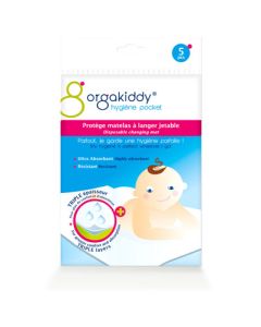 Orgakiddy Protège Matelas à Langer Jetable Blanc x5