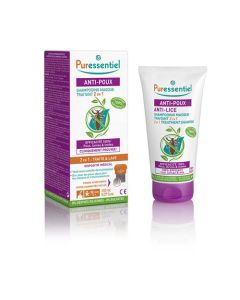 Puressentiel Shampooing Masque Traitant 2 en 1 Anti-Poux Avec Peigne 150 ml 