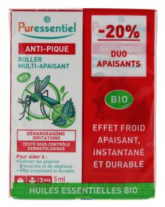 Puressentiel Anti-Pique Roller Multi-Apaisant Aux 11 Huiles Essentielles Duo 2*5ml