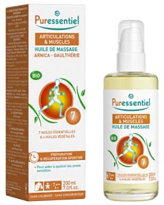 Puressentiel Huile De Massage Bio Effort Musculaire Arnica Gaulthérie 200ml