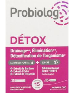 Mayoly CHC Probiolog Detox 15 gélules + 15 sticks 
