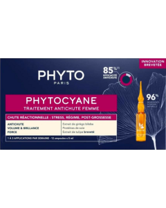 Phytocyane Traitement Antichute Femme Chute Reactionnelle 5ml x12 ampoules