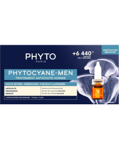 Phytocyane Traitement Antichute Homme Chute Severe Hereditaire Cheveux Clairsemes 3ml5 X12