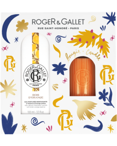 Roger & Gallet Coffret Bois D'Orange Eau Parfumée Bienfaisante 100ml + Une Bougie Parfumée 75g Offerte