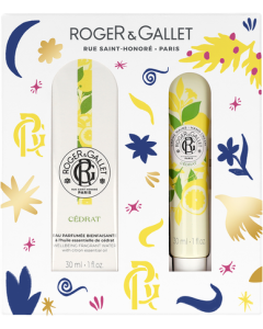 Roger & Gallet Coffret Cédrat Eau Parfumée Bienfaisante 30ml + Une Crème Mains 30ml Offerte