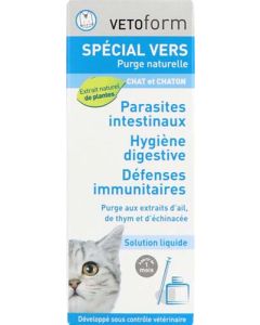 Vetoform Spécial Vers Solution Pour Chat et Chaton 50ml
