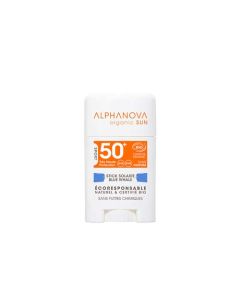Alphanova Organic Sun Sport Stick Solaire Spf50+ Blue Whale Bleu Bio 12g