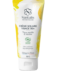 Santalis Crème Solaire Visage Spf50+ Bio 50g