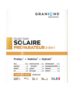 Granions Oligo'Sun Préparateur Solaire 3en1 Comprimés x60